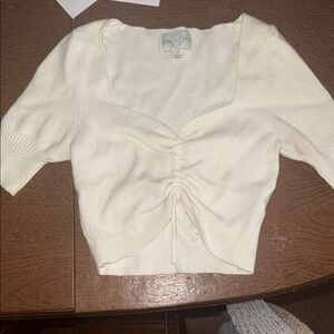 Women's Cream Crop Top